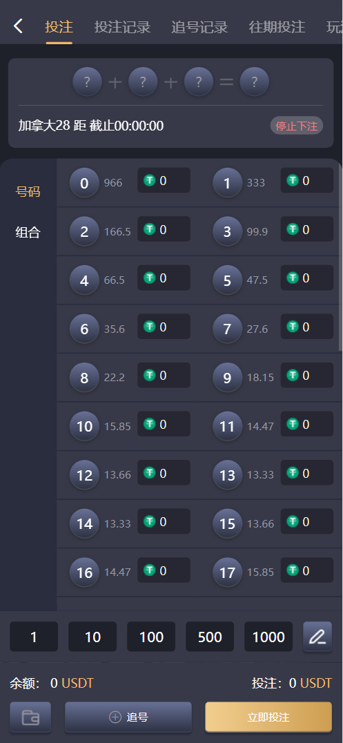 多语言加拿大28源码 | 多玩法追号·飞六美金盘·后端Java·前端vue纯源码